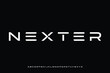 © Asenbayu - Modern futuristic abstract sans serif alphabet display font vector for logo design