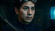 © Kitta Studio - Close-up of male scientist wearing protective goggles and dark uniform in laboratory setting