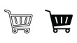 © fahad - Shopping Cart Icons Set Featuring Outline and Solid Vector Styles for E-commerce Web Design Projects