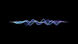 © RIHAN - Glowing Neon Sound Waves, Audio Waves, Noise Frequency, Artificial Intelligence Ai Voice Waveform. Music Track and Voice Recording, Audio Spectrum. Sound Background Loop