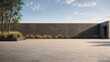 © 吉宗 黛 - Empty urban granite forecourt for outdoor vehicle product placement