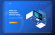 © sahil - Isometric Web Development and Responsive Website Design Vector Illustration