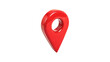 © Hanna - Red glossy map pointer pin location marker isolated on transparent background for travel navigation