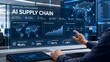 © MarufIslam - Business professional using digital interface for artificial intelligence supply chain management and global logistics data analysis