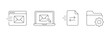 © Ruhul - Email and file transfer icon set. Indicating sending in interface. Editable stroke vector illustration.