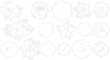 © MdKorban - Collection of circular tree crown top view illustrations detailing for landscape design architectural plan and site development projects.