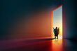 © Konstantin Yuganov - Mysterious Silhouette in Doorway with Dramatic Lighting