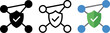 © Foyzul - Network security shield with connected nodes during digital data transfer concept in vector silhouette style