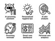 © ZeusTzy - AI and Smart Personal Care Line Icon Set