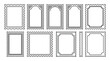 © RAKIB - Postage stamp frame set of black blank decorative borders for vector illustration graphic template