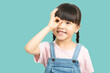 © Li Liu - Cute little girl making OK sign over her eye looking at camera