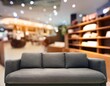© Amy - sofa in a furniture store blurred background for banner and promotions
