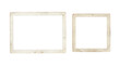 © PNG BOSS - Vintage photo frames, weathered paper picture borders. Antique rectangular and square frames, aged paper textures for scrapbooking and creative design projects. isolated on Transparent Background