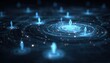 © Zarana  - Digital network with glowing human figures and connections. Concept for big data and global connectivity.