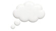 © Rhony - White 3d thought bubble fluffy cloud shape isolated on transparent background
