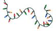 © Finn - Colorful Christmas lights string festive decoration, isolated on transparent background
