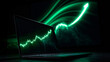 © BlackBridge Media - Laptop Displaying Glowing Green Rising Stock Market Chart