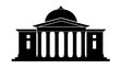 © Moddy - A black silhouette of a neoclassical building with a grand dome and columns. This architectural style evokes a sense of history, knowledge, and public service.