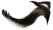 © Evans - Black ink brush stroke forming an upward arrow shape, isolated on transparent background