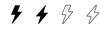 © Gowravhraaj Studio  - Lightning icon set. electric icon vector. power icon. energy sign