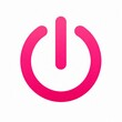 © Stock.Life  - Modern pink power button icon with glowing effect