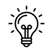 © Zissad - Light bulb line icon, creative idea and innovation, business inspiration solution and smart thinking outline vector symbol