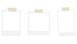 © Sohel Rana - Three blank polaroid photo frames with adhesive tape isolated on transparent background
