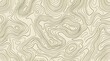 © Sumini - Abstract topographic map contour line pattern on beige background