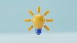 © Rokiya Khatun - Yellow light bulb icon representing a creative idea