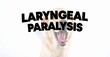 © The Stock Creamery - Laryngeal paralysis text on white background with a dog showing open mouth.