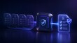 © Ribas_ProductPro - Glowing digital files passing through a secure cybersecurity shield for identity verification and data protection processing