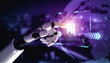 © InfiniteFlow - A self-aware AI assistant displays its central processing hub on a futuristic interface. This generative technology demonstrates its capabilities in machine learning and data analysis. Fermion