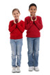 © Pixel-Shot - Little students with apples on white background