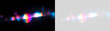 © Серёга Гончаренко - Bright anamorphic flare light leak overlay with colorful rainbow bokeh. Prismatic optical glare isolated on transparent background