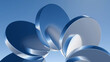 © ilham - 3D abstract blue metallic circular discs background. Ideal for tech website headers, corporate presentations, digital marketing banners, software UI elements, and modern futuristic branding projects