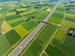 © Max_T - Aerial view of a highway passing through agricultural fields