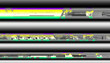 © kastanka - Noise and glitch effects on vintage tv screen with 80s. Pixel pattern retro vhs tape texture overlaid for game console. Background digital lines and light overlay for modern design inspiration.