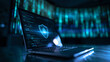 © BlackBridge Media - Cybersecurity Concept with Shield Icon on Laptop Screen