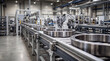 © Jon - Precision manufactured large metal rings on an automated conveyor belt in a clean.