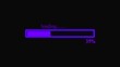 © Mursalin - Purple progress bar loading icon with thirty five percent status indicator showing ongoing digital process isolated on a black background for web interface and software application design