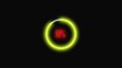 © Mursalin - Glowing yellow circle loading progress bar with eighty eight percent text indicator for digital technology interfaces and user experience design elements on a dark background