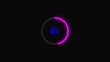 © Mursalin - Glowing pink circular loading bar progress indicator with forty six percent text isolated on a transparent background for digital software interface design and web technology application
