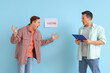 © Pixel-Shot - Male actors casting near blue wall