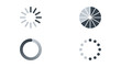 © Laxmystock - Set of four circular loading and progress indicator icons