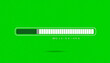 © senti - Green loading bar with percentage and text, progress indicator on a vibrant green background, digital concept