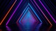 © Rijadhus - Abstract neon tunnel with colorful vibrant lines and reflections