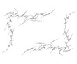 © Artmoreink - neo tribal frame. abstract border symmetrical cyber gothic spiked ornament style isolated on transparent background