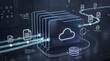 © Sincere Studio - Cloud file synchronization system with document transfer paths, verified data workflow and connected storage infrastructure