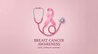 © Swaronjit - Breast cancer awareness concept with pink ribbon and stethoscope, awareness