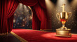 © CoreSelect - 무대 위 황금 트로피 2 Golden Trophy on a Stage 2